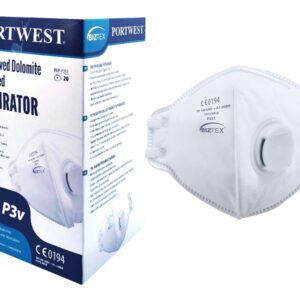 PORTWEST P351 P3V FFP3 részecskeszűrő maszk dobozos kiszerelés 20db