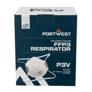 Portwest-Formázott FFP3 szelepes maszk (Pk10)-P311WHR-EVE-Egyszerhasználatos maszkok-Egyszerhasználatos maszkok FFP3--tilonasec-5036108444540