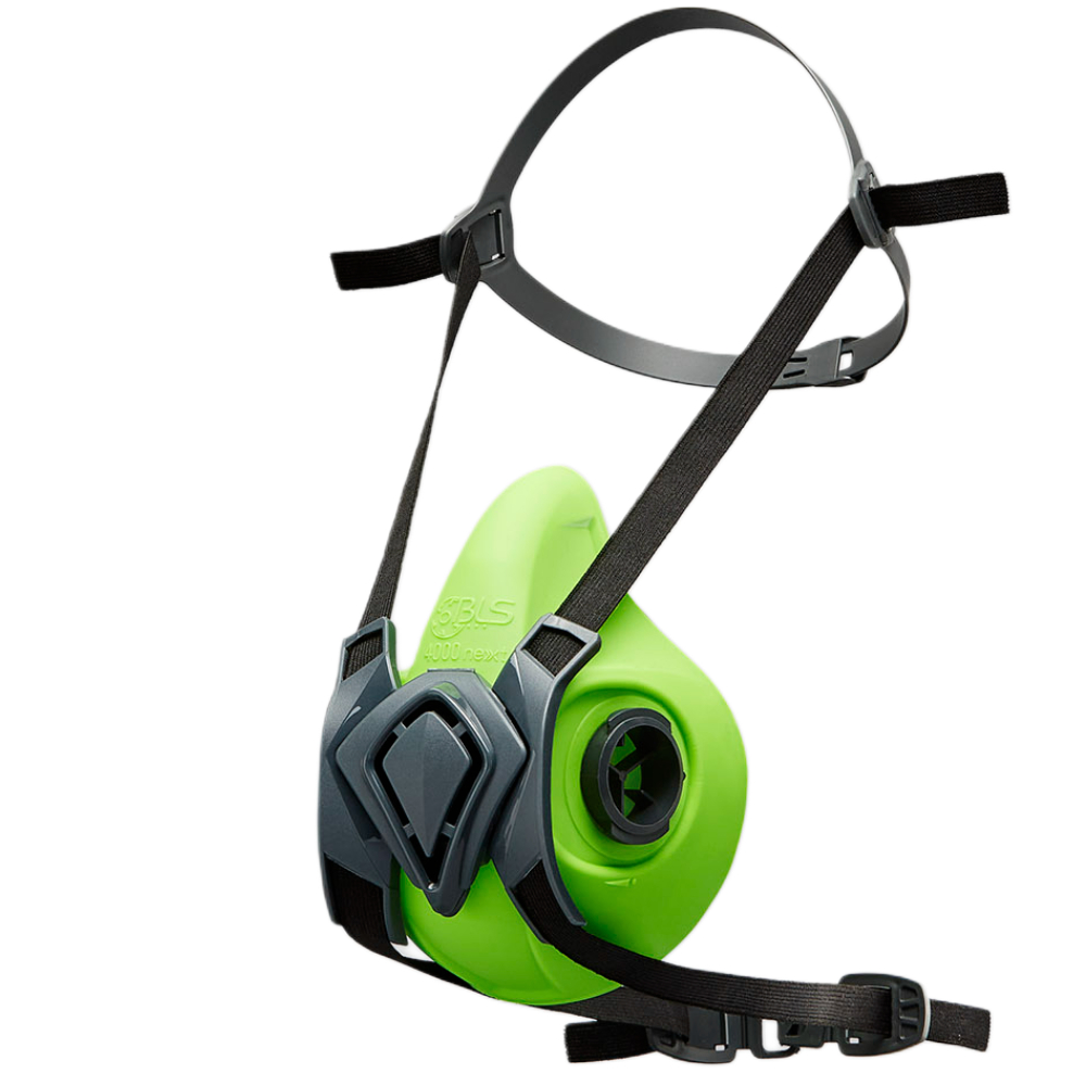 BLS 4000NEXT karbantartásmentes félálarc dupla szűrővel, ipari légzésvédelemhez