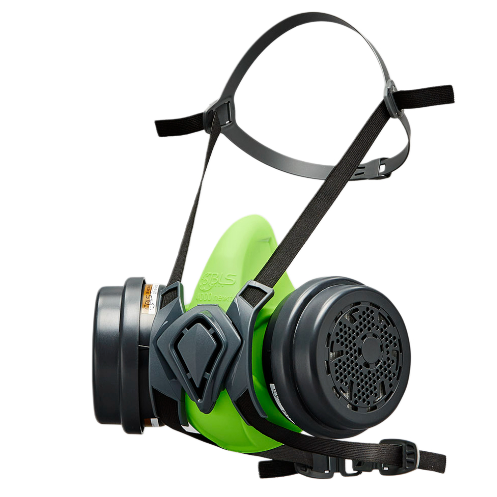 BLS 4400NEXT S dupla szűrős szilikon félálarc készlet bajonett csatlakozóval ABEK1P3 R szűrőkkel